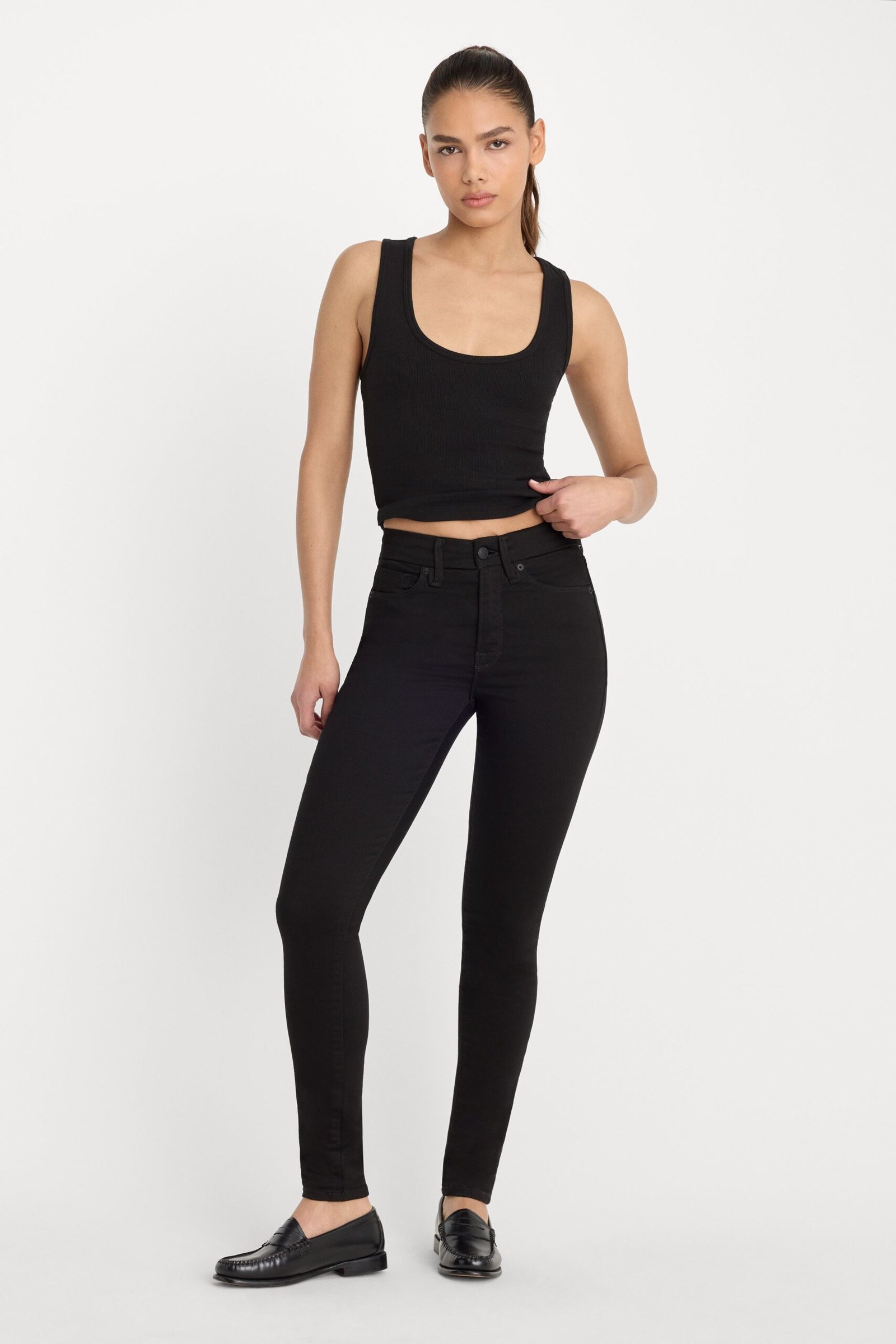 260108_21_GL47SBTPK-K001_3166_565b5bed-eef0-4c5f-9e03-ec6f7b4f2c1c NEVER FADE GOOD LEGS SKINNY JEANS | BLACK - Image 1