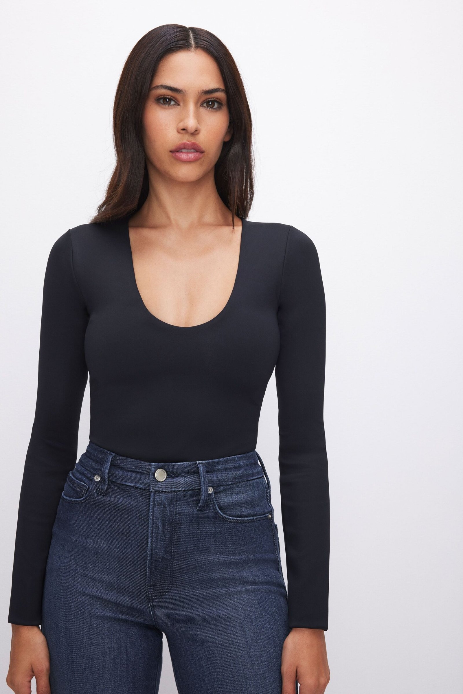 M-230608_16_GB0545-K001-FALL23_A_0046 SCULPTING SCOOP NECK BODYSUIT | BLACK001 - Image 1