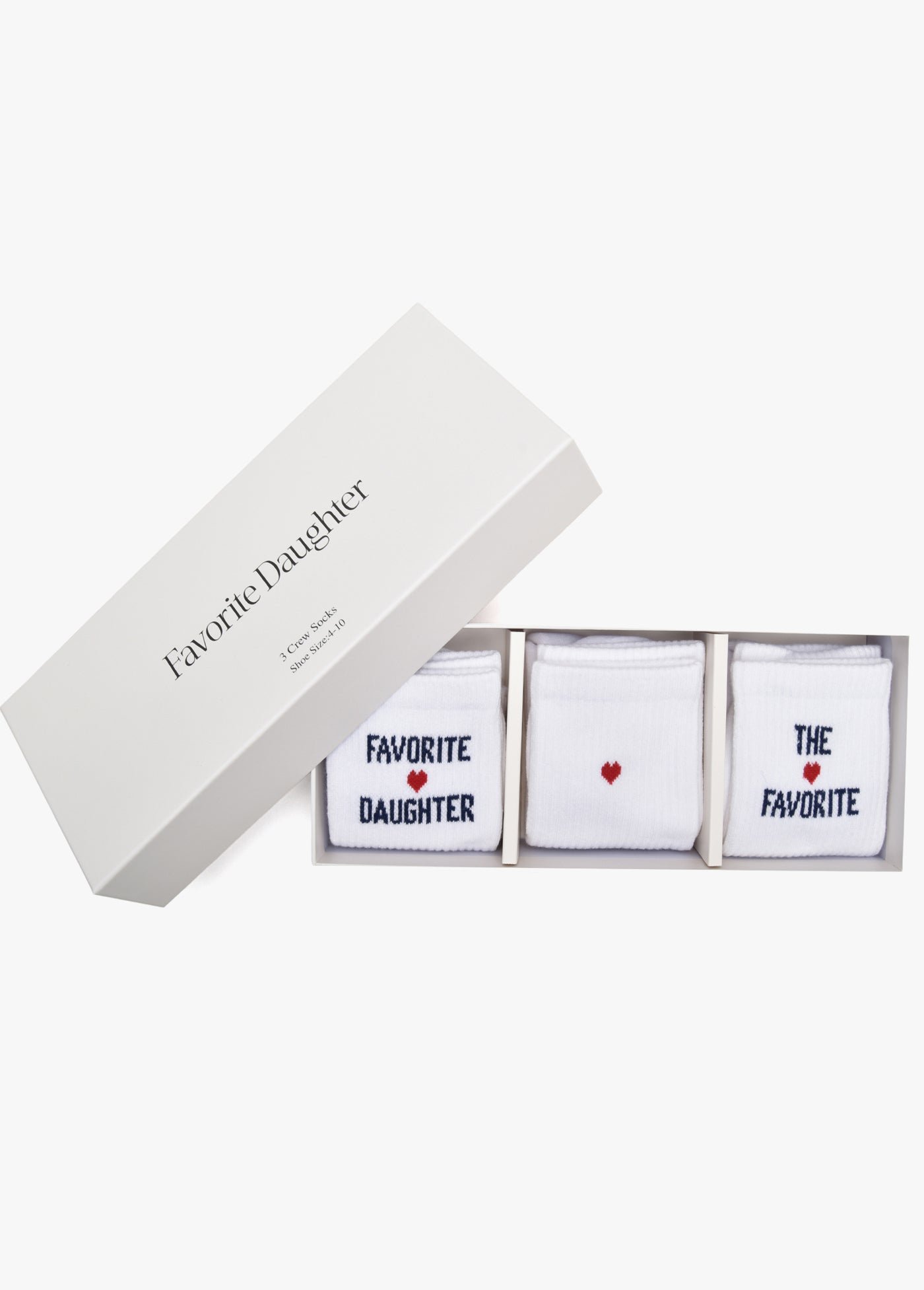 fdw523843b_white_l THE FAVORITE DAUGHTER HEART SOCK BOX SET - Image 1