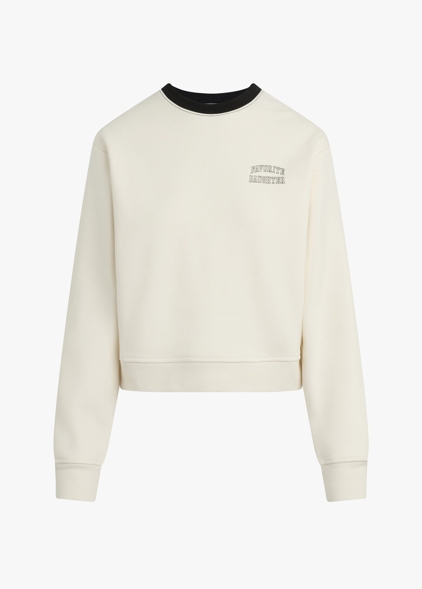 fgq7cc6088_ivory_black_l THE COLLEGIATE CHEST CLASSIC SWEATSHIRT - Image 1