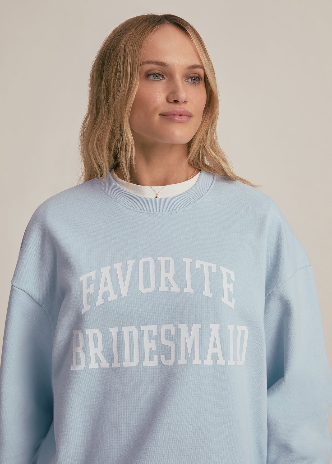 fhu3bm6042_sky-blue_035 FAVORITE BRIDESMAID SWEATSHIRT - Image 1