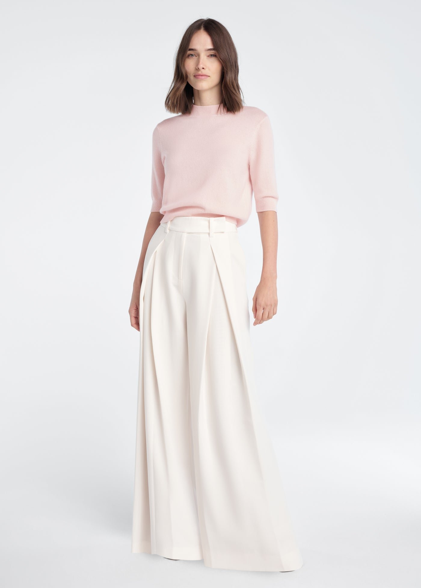 frmims3581_pale_pink_fjcxpw8593_ivory_008_134f37ae-519c-4e26-aa6a-a1513106f6df THE PETITE PLEATS FOR DAYS PANT - Image 1